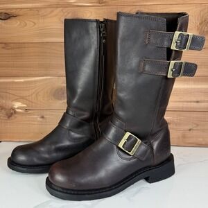 Harley Davidson Barlyn 11" Brown Engineer Motorcycle Boots D84724M Womens 7.5 M